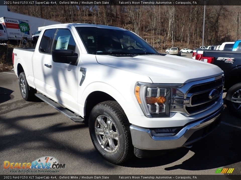 2021 Ford F150 XLT SuperCab 4x4 Oxford White / Medium Dark Slate Photo #3