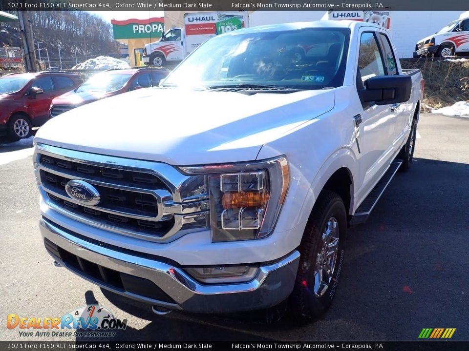 2021 Ford F150 XLT SuperCab 4x4 Oxford White / Medium Dark Slate Photo #5