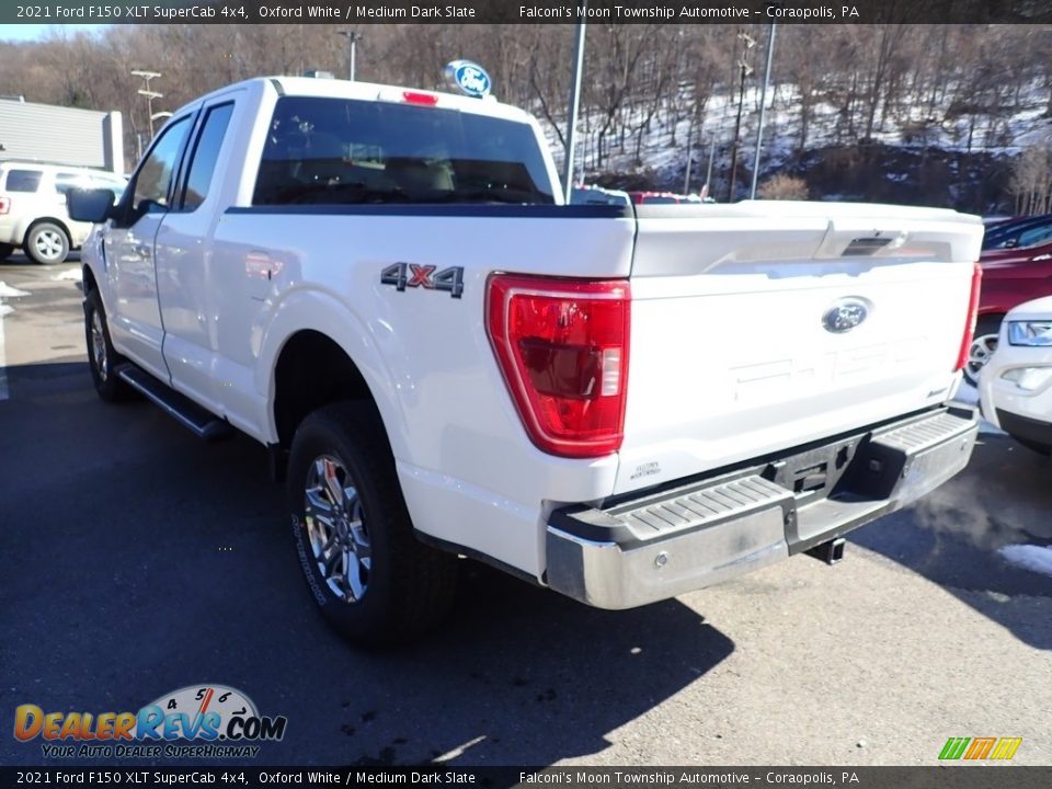 2021 Ford F150 XLT SuperCab 4x4 Oxford White / Medium Dark Slate Photo #6