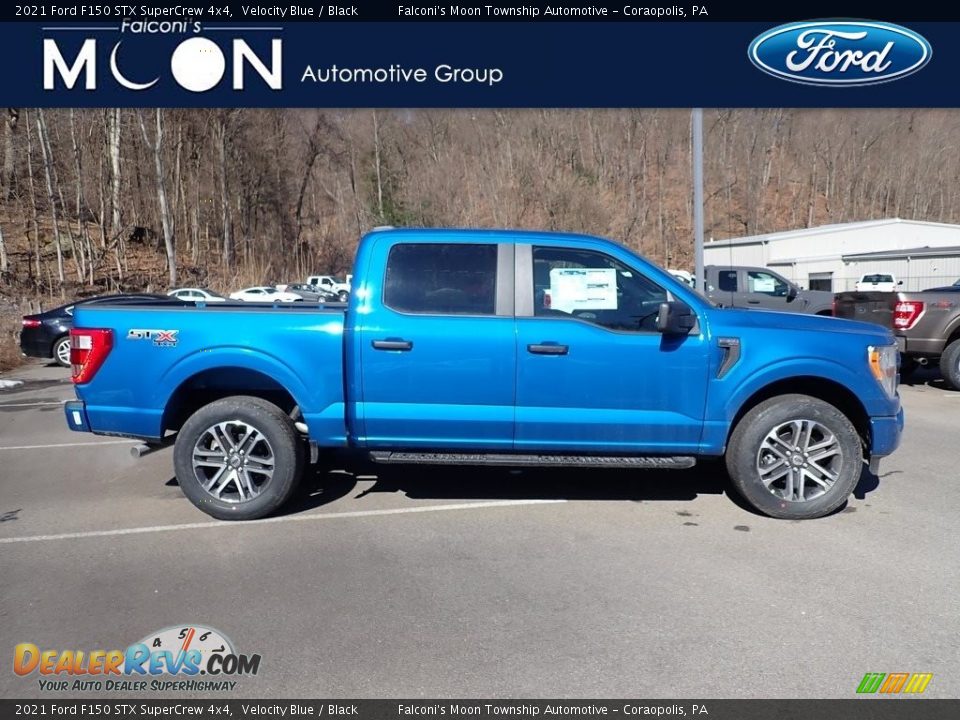 2021 Ford F150 STX SuperCrew 4x4 Velocity Blue / Black Photo #1