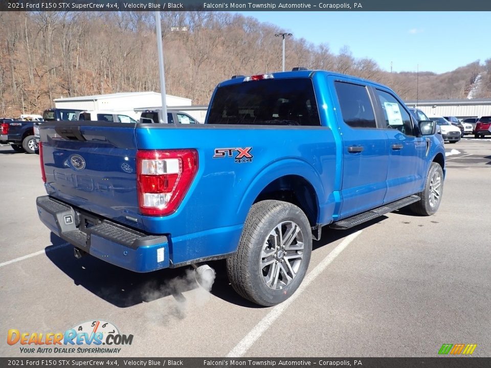 2021 Ford F150 STX SuperCrew 4x4 Velocity Blue / Black Photo #2