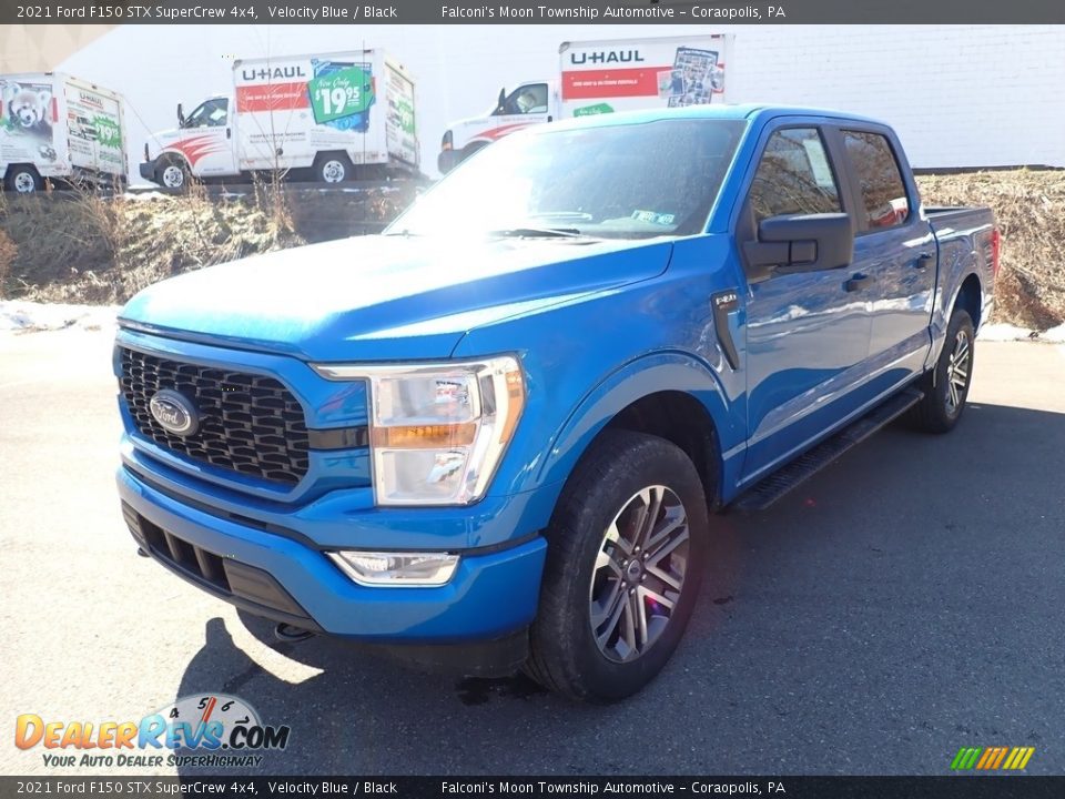 2021 Ford F150 STX SuperCrew 4x4 Velocity Blue / Black Photo #5