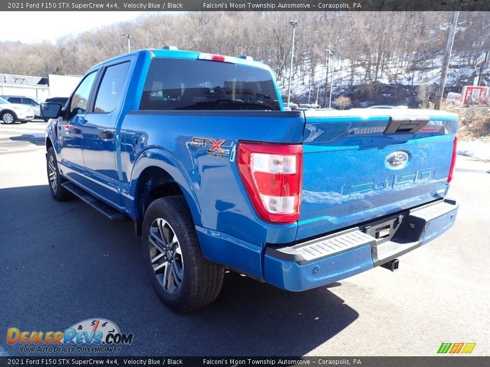 2021 Ford F150 STX SuperCrew 4x4 Velocity Blue / Black Photo #6