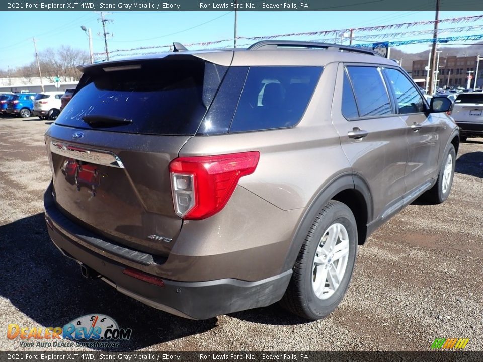 2021 Ford Explorer XLT 4WD Stone Gray Metallic / Ebony Photo #2