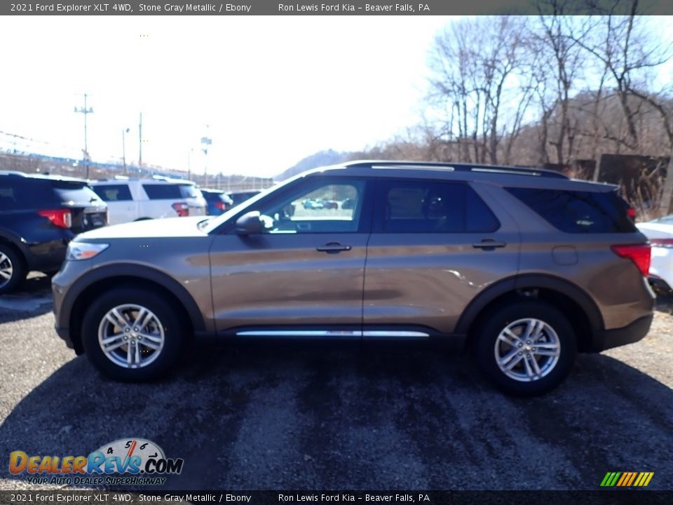 2021 Ford Explorer XLT 4WD Stone Gray Metallic / Ebony Photo #5