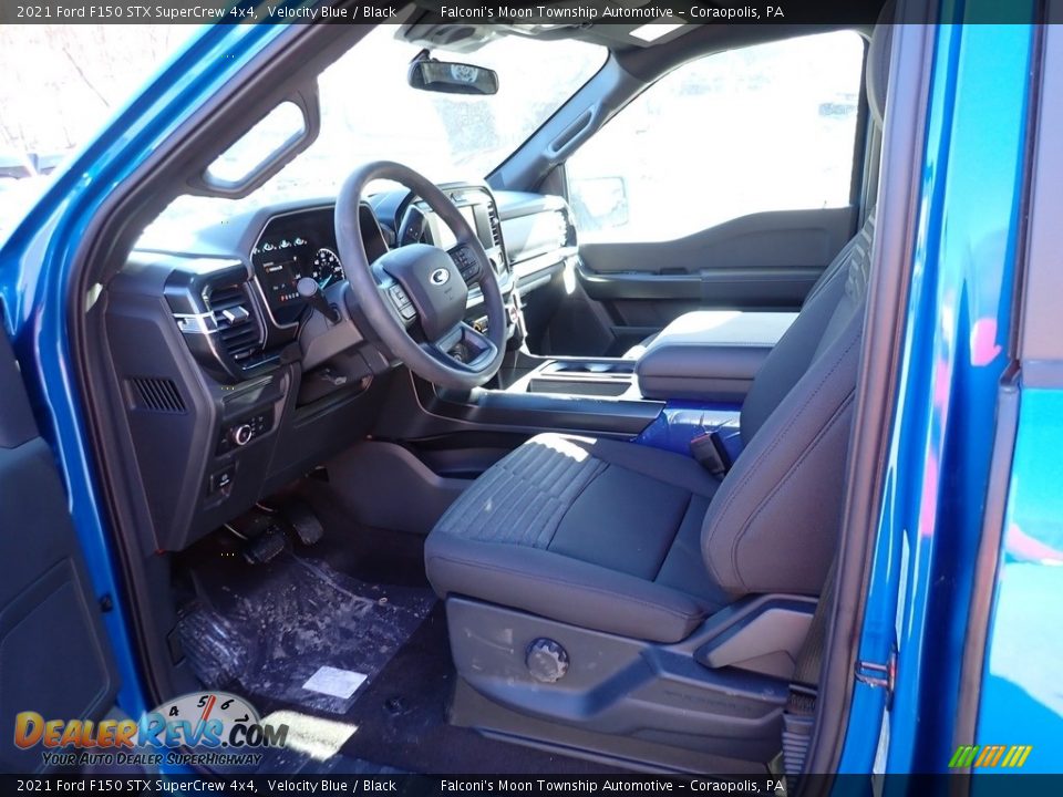 2021 Ford F150 STX SuperCrew 4x4 Velocity Blue / Black Photo #12