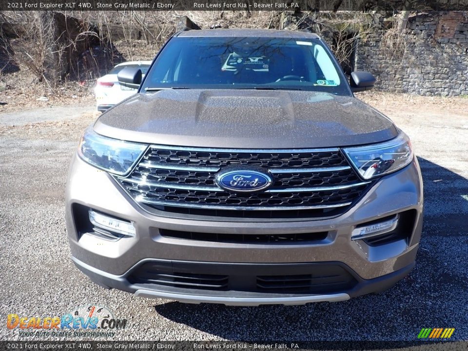 2021 Ford Explorer XLT 4WD Stone Gray Metallic / Ebony Photo #7