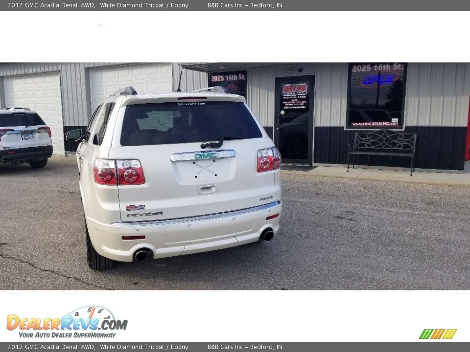 2012 GMC Acadia Denali AWD White Diamond Tricoat / Ebony Photo #4