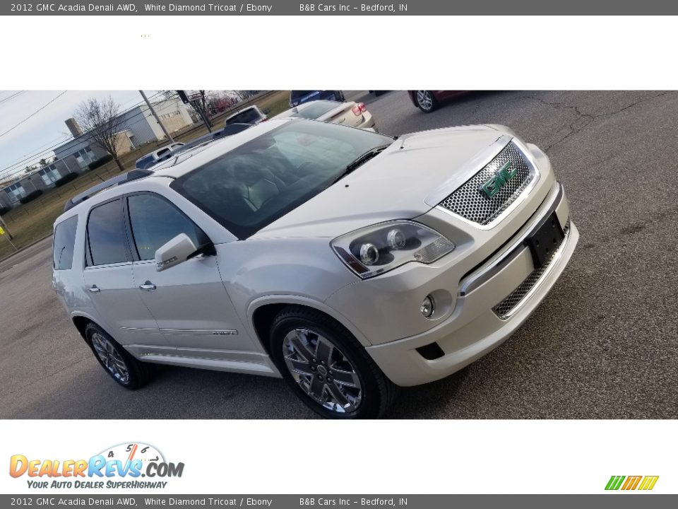 2012 GMC Acadia Denali AWD White Diamond Tricoat / Ebony Photo #7