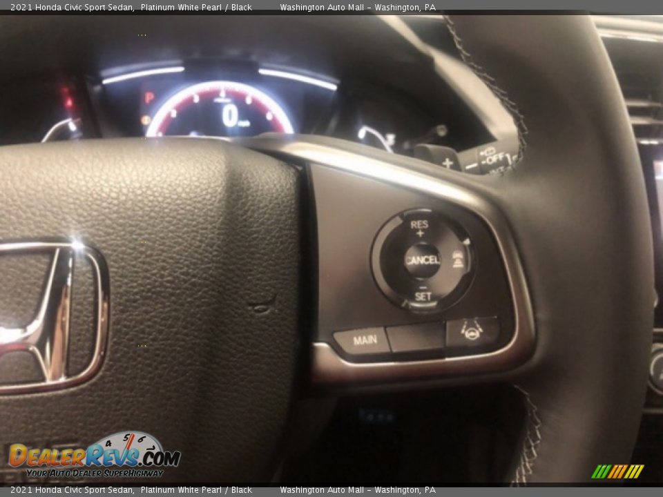 2021 Honda Civic Sport Sedan Platinum White Pearl / Black Photo #8