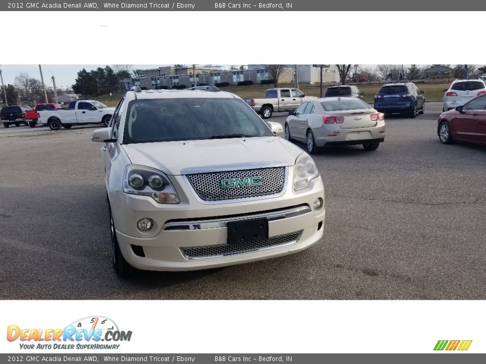 2012 GMC Acadia Denali AWD White Diamond Tricoat / Ebony Photo #8