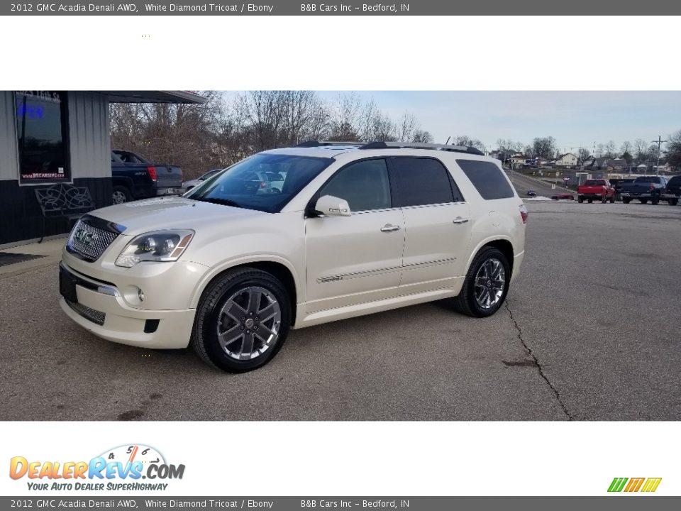 2012 GMC Acadia Denali AWD White Diamond Tricoat / Ebony Photo #10