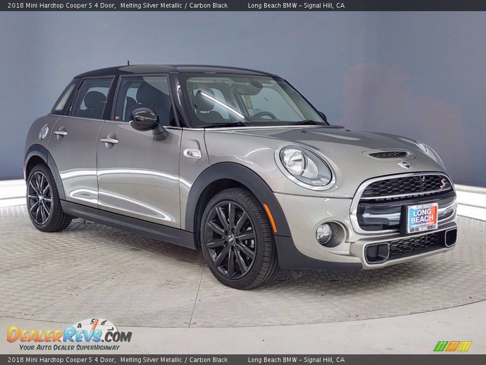 2018 Mini Hardtop Cooper S 4 Door Melting Silver Metallic / Carbon Black Photo #1