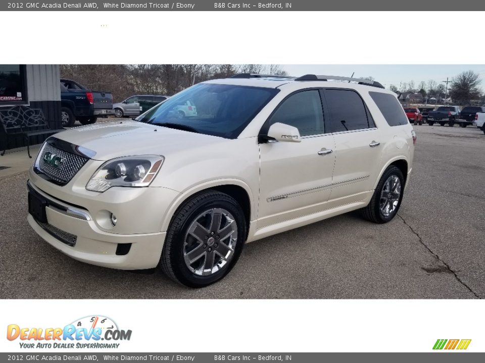 2012 GMC Acadia Denali AWD White Diamond Tricoat / Ebony Photo #30