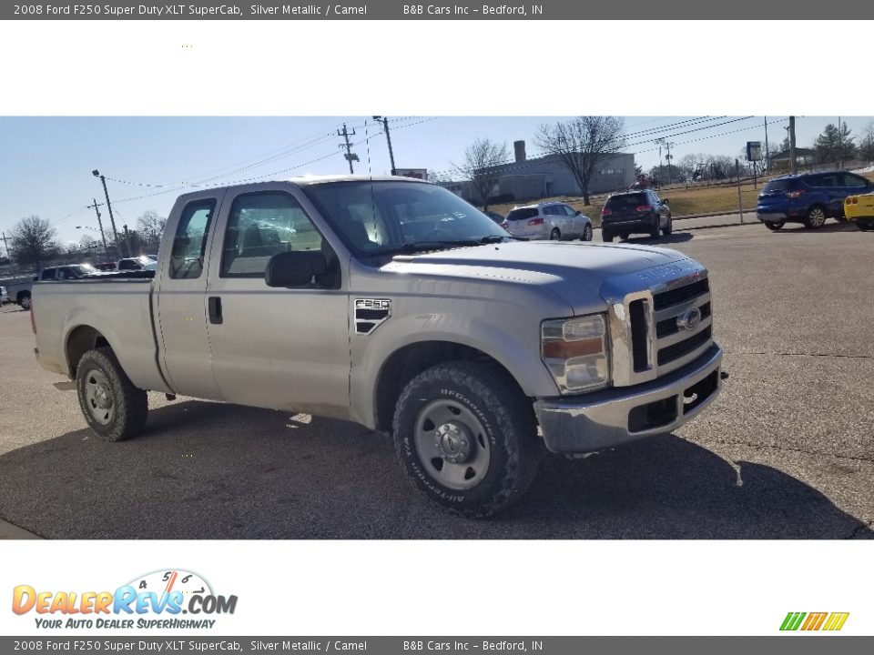 2008 Ford F250 Super Duty XLT SuperCab Silver Metallic / Camel Photo #3