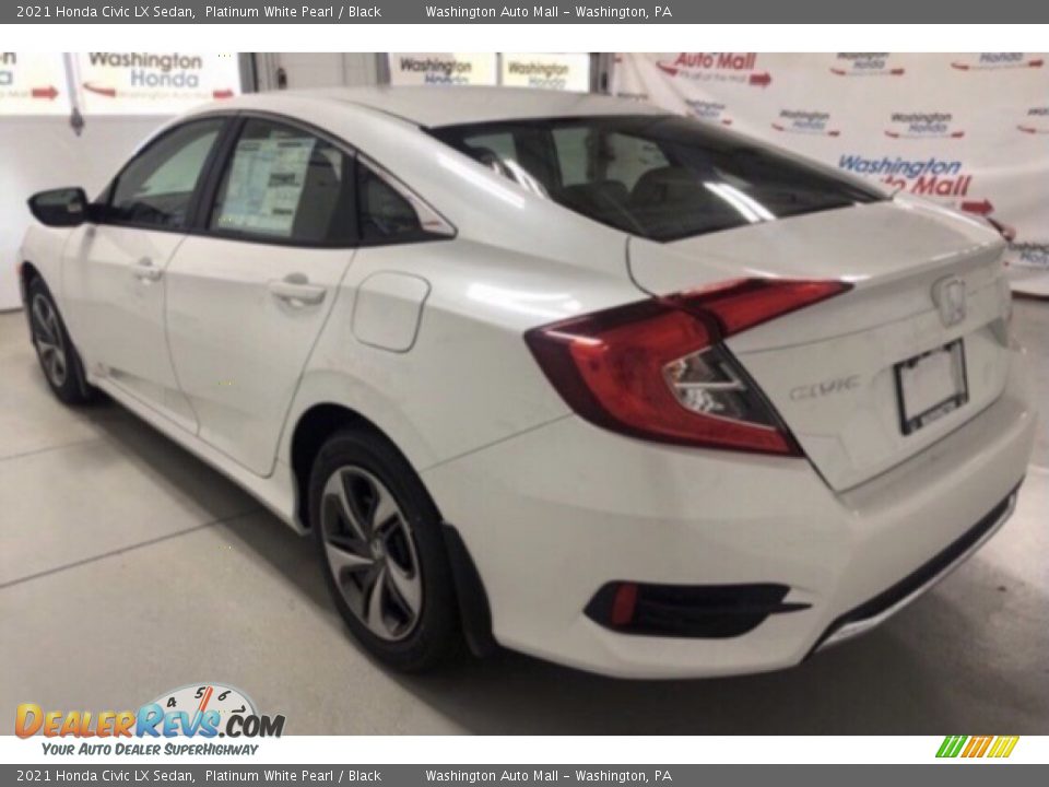 2021 Honda Civic LX Sedan Platinum White Pearl / Black Photo #4