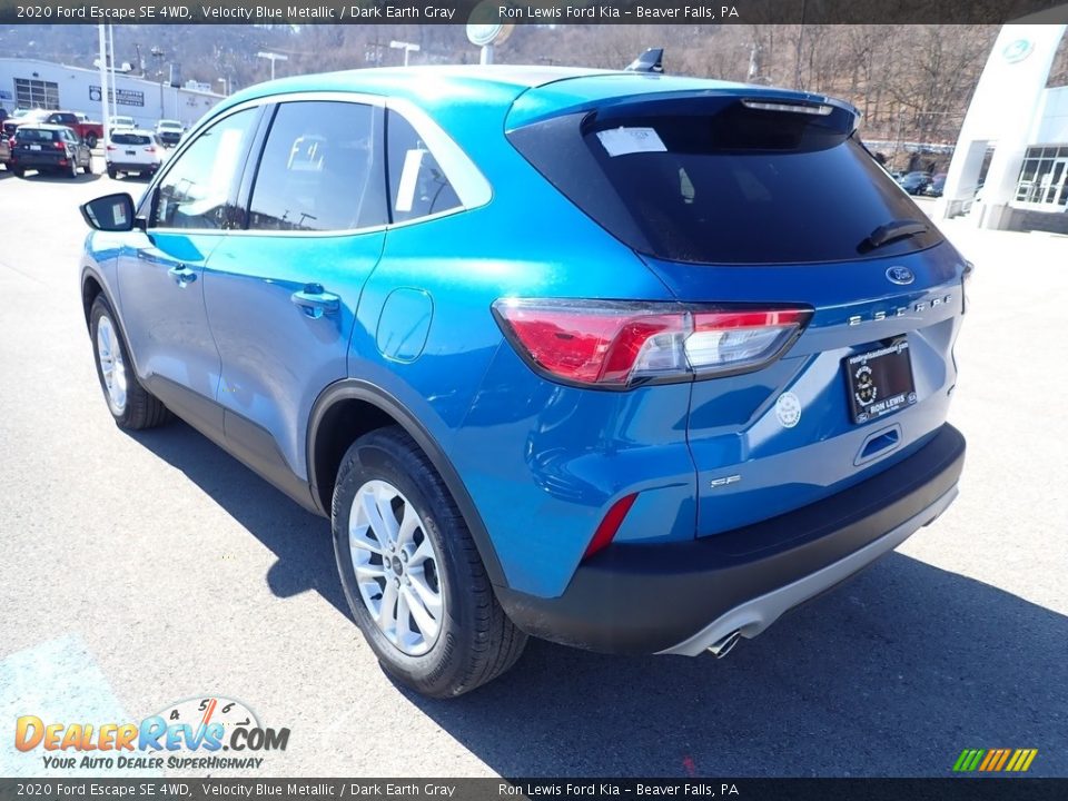 2020 Ford Escape SE 4WD Velocity Blue Metallic / Dark Earth Gray Photo #4