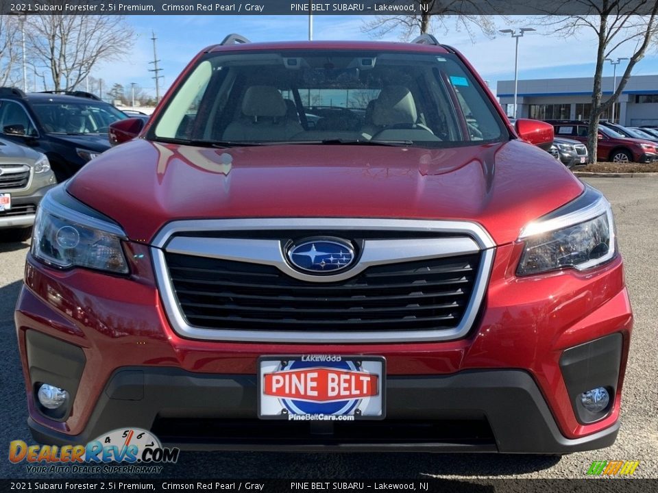 2021 Subaru Forester 2.5i Premium Crimson Red Pearl / Gray Photo #3