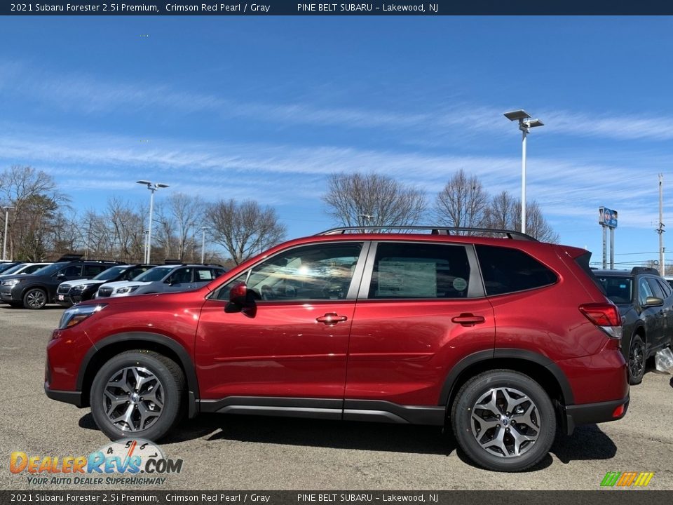 2021 Subaru Forester 2.5i Premium Crimson Red Pearl / Gray Photo #4