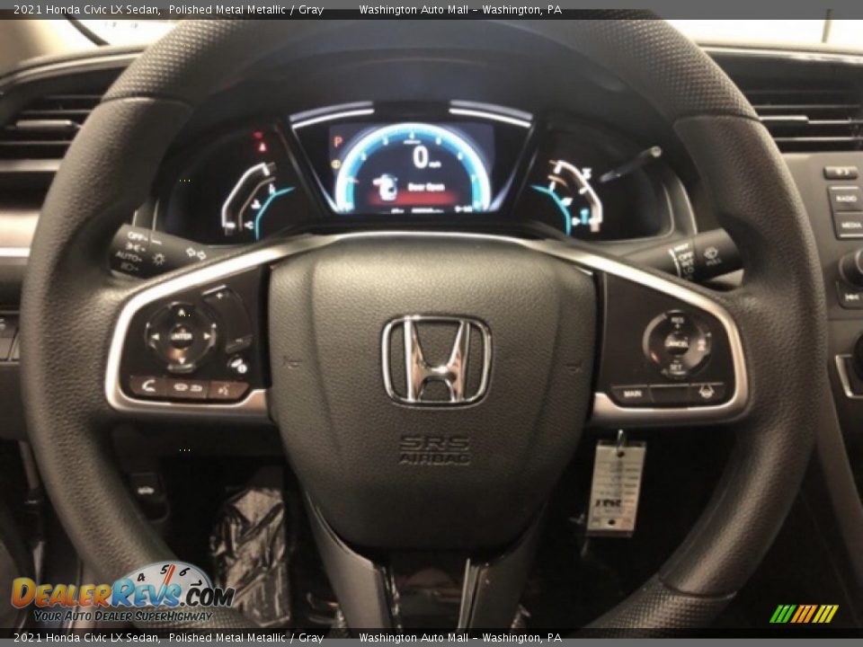2021 Honda Civic LX Sedan Polished Metal Metallic / Gray Photo #7