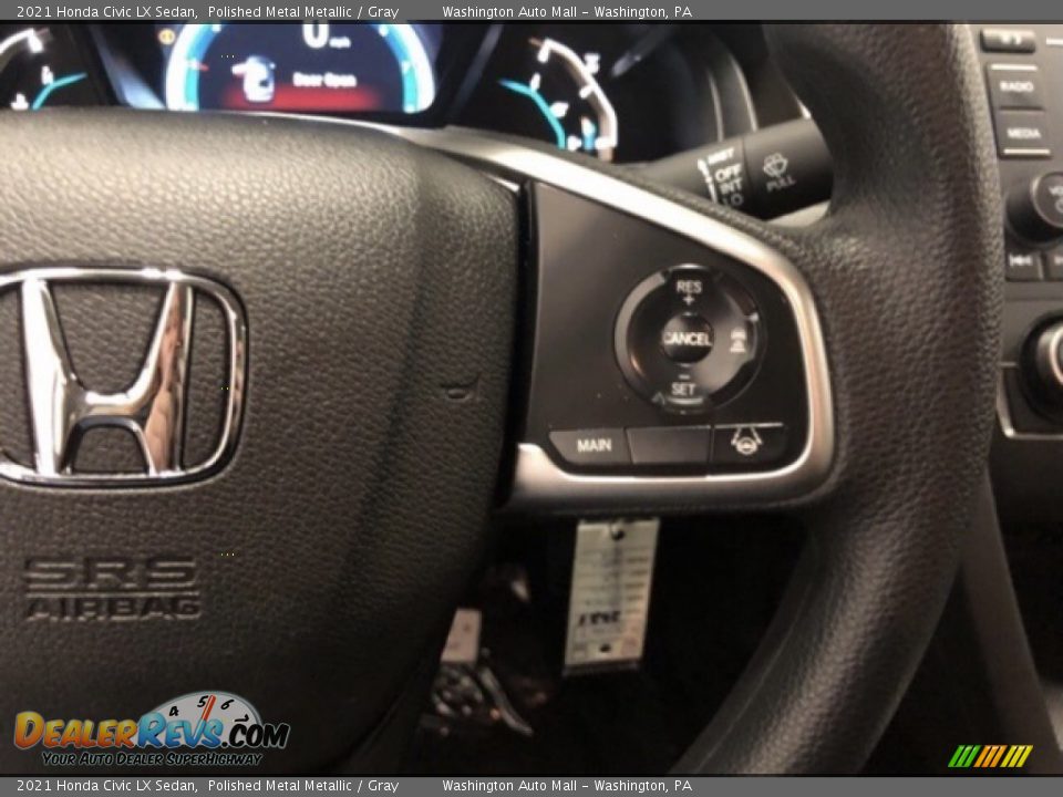 2021 Honda Civic LX Sedan Polished Metal Metallic / Gray Photo #9