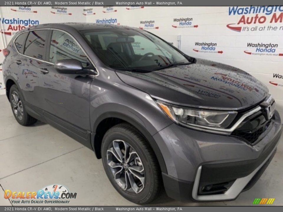 2021 Honda CR-V EX AWD Modern Steel Metallic / Black Photo #2