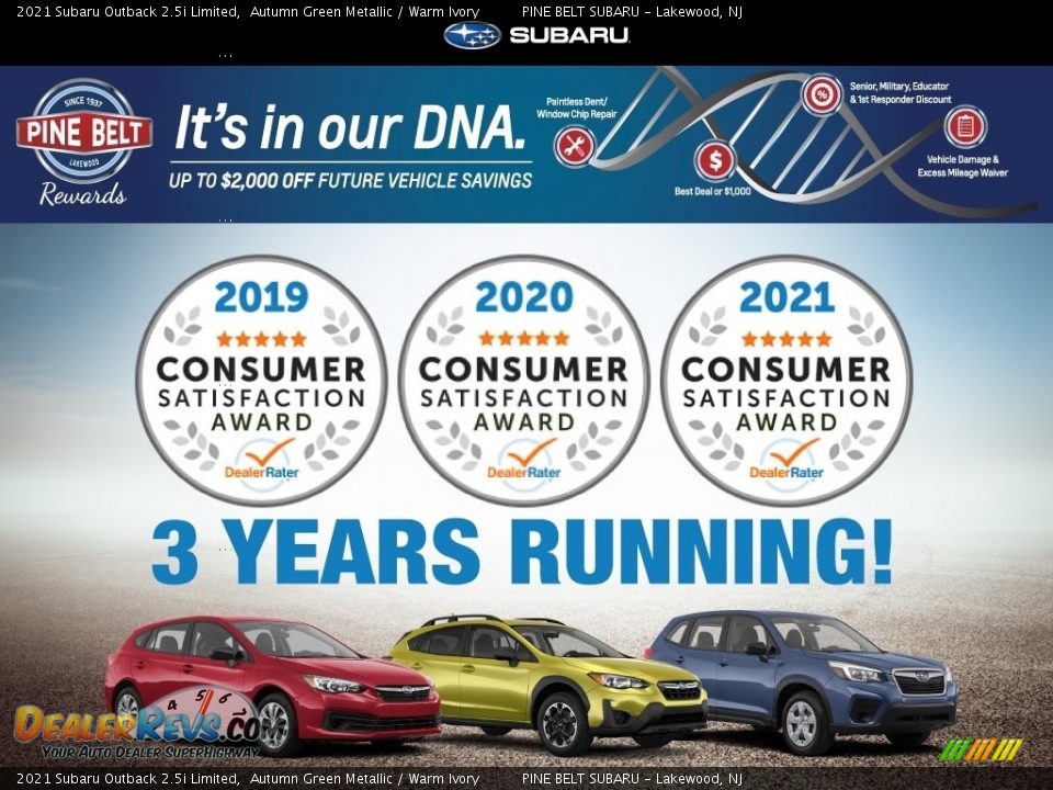 Dealer Info of 2021 Subaru Outback 2.5i Limited Photo #5