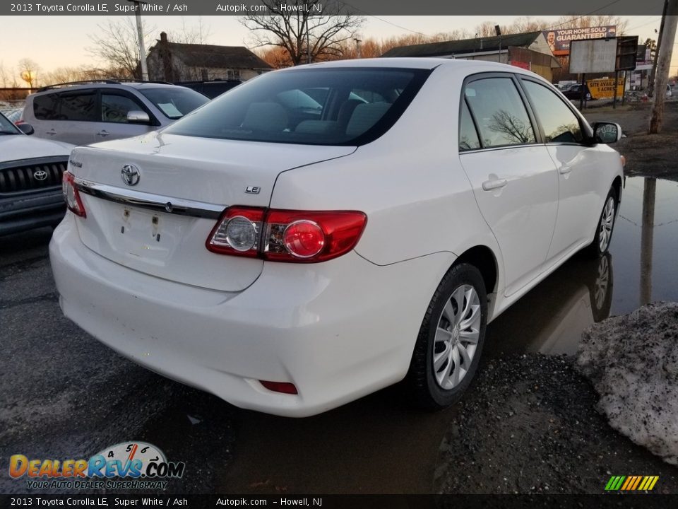 2013 Toyota Corolla LE Super White / Ash Photo #3