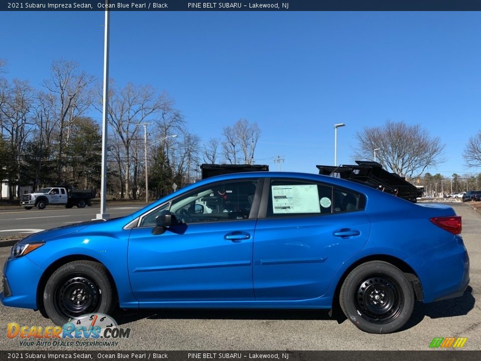 2021 Subaru Impreza Sedan Ocean Blue Pearl / Black Photo #4