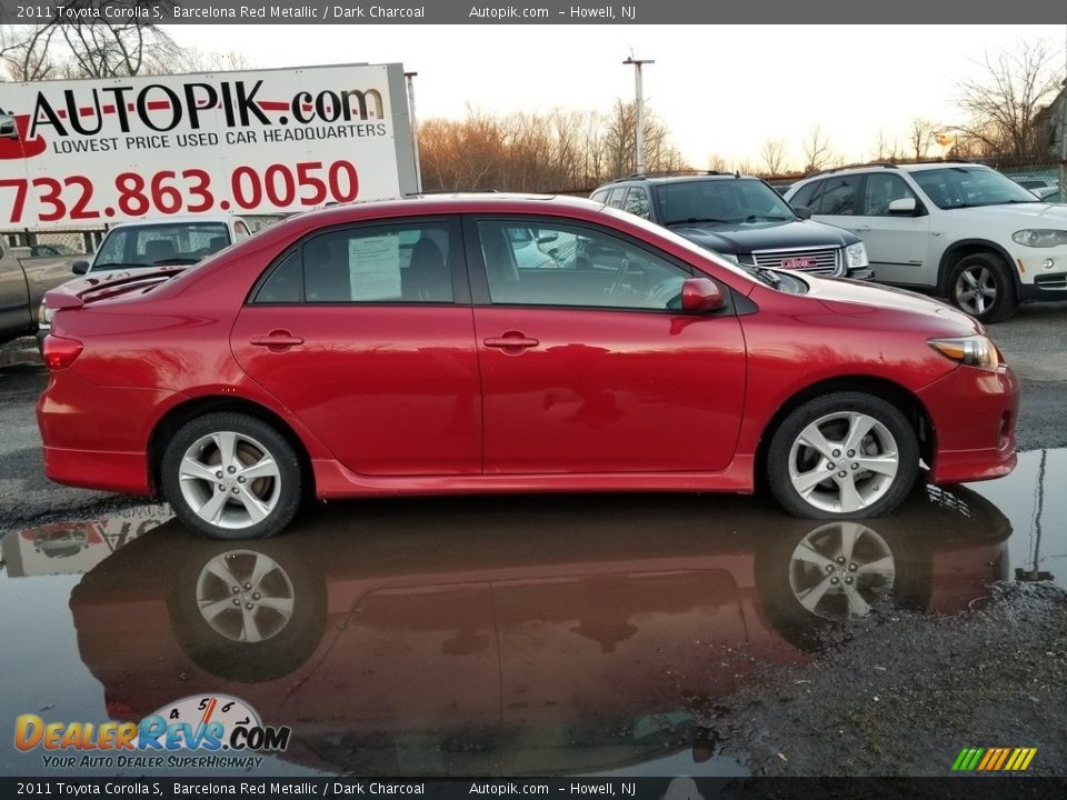 2011 Toyota Corolla S Barcelona Red Metallic / Dark Charcoal Photo #2