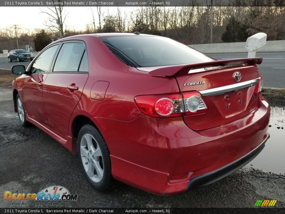 2011 Toyota Corolla S Barcelona Red Metallic / Dark Charcoal Photo #5