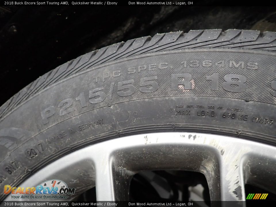 2018 Buick Encore Sport Touring AWD Quicksilver Metallic / Ebony Photo #17
