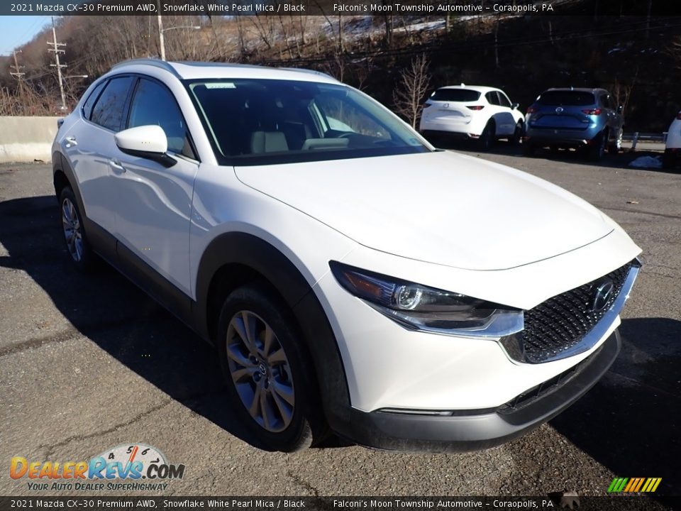 2021 Mazda CX-30 Premium AWD Snowflake White Pearl Mica / Black Photo #3