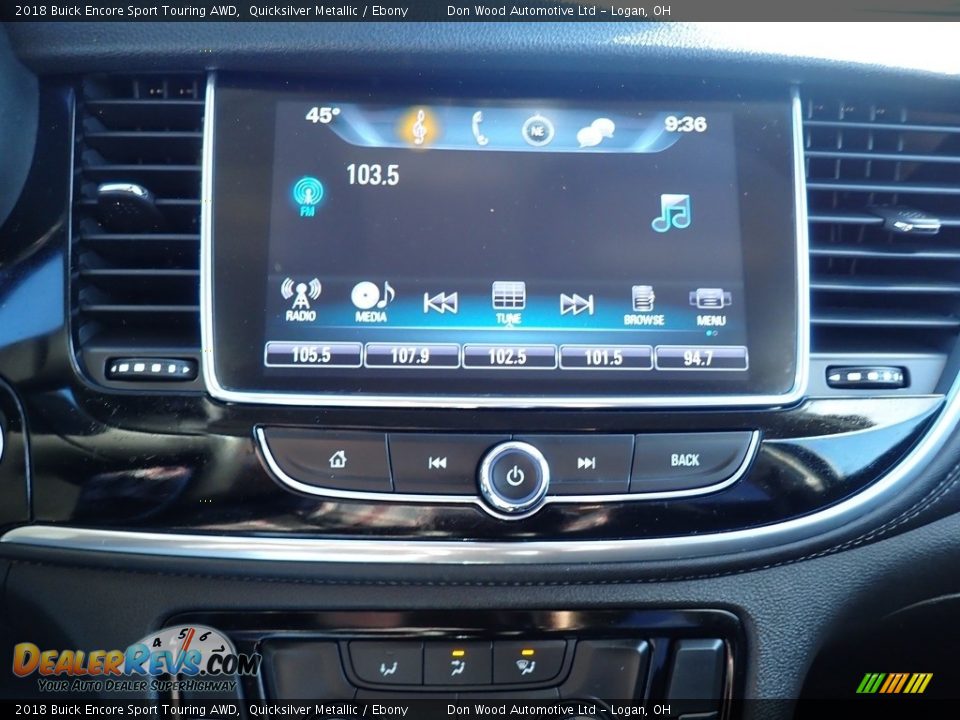 2018 Buick Encore Sport Touring AWD Quicksilver Metallic / Ebony Photo #27