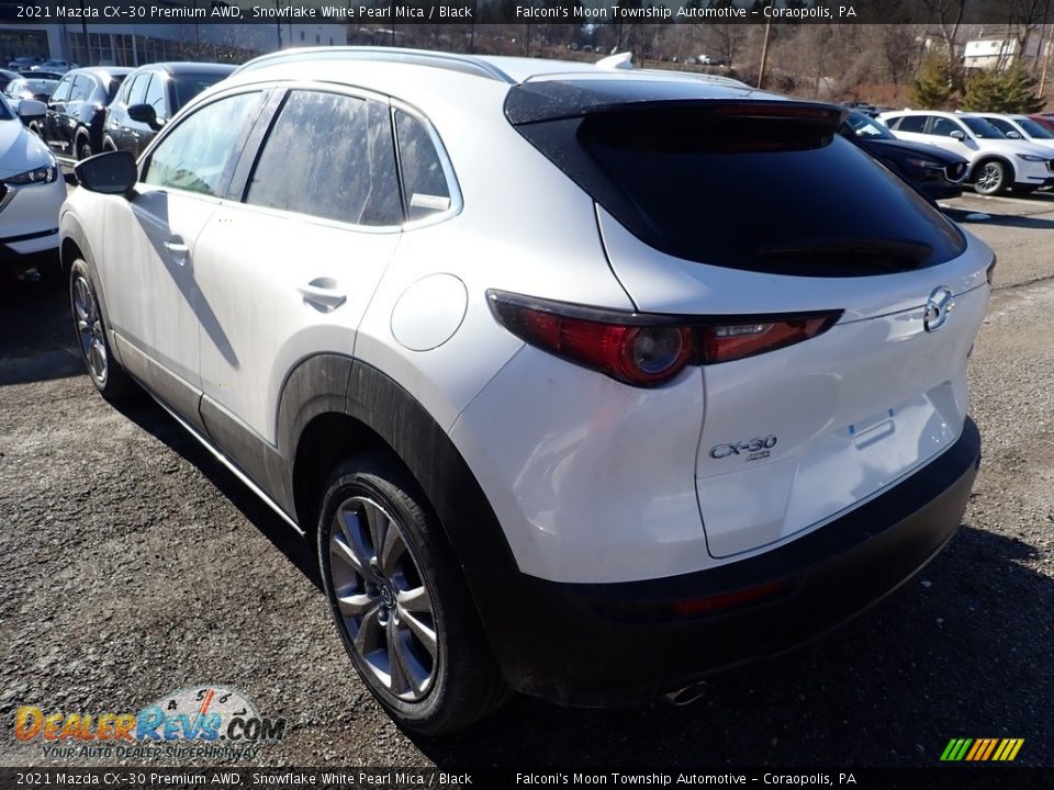 2021 Mazda CX-30 Premium AWD Snowflake White Pearl Mica / Black Photo #6