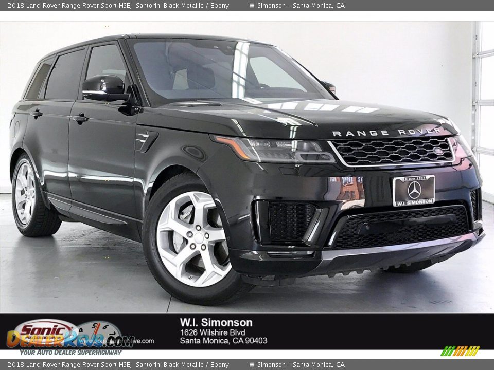 2018 Land Rover Range Rover Sport HSE Santorini Black Metallic / Ebony Photo #1