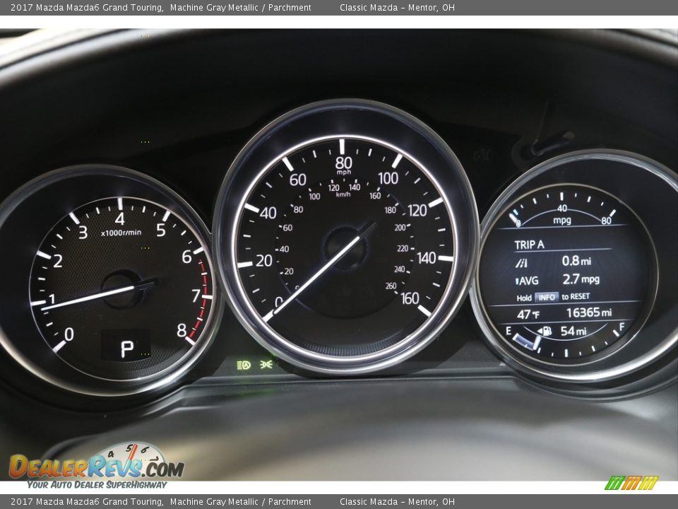 2017 Mazda Mazda6 Grand Touring Machine Gray Metallic / Parchment Photo #8