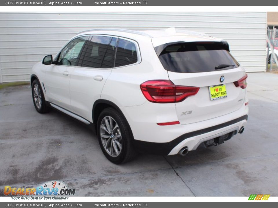 2019 BMW X3 sDrive30i Alpine White / Black Photo #7