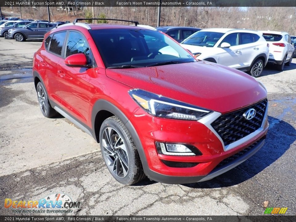 2021 Hyundai Tucson Sport AWD Red Crimson / Black Photo #3