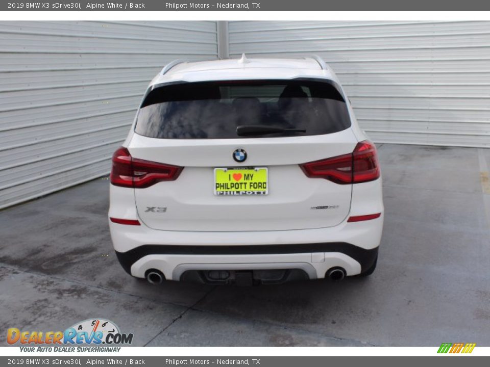 2019 BMW X3 sDrive30i Alpine White / Black Photo #8