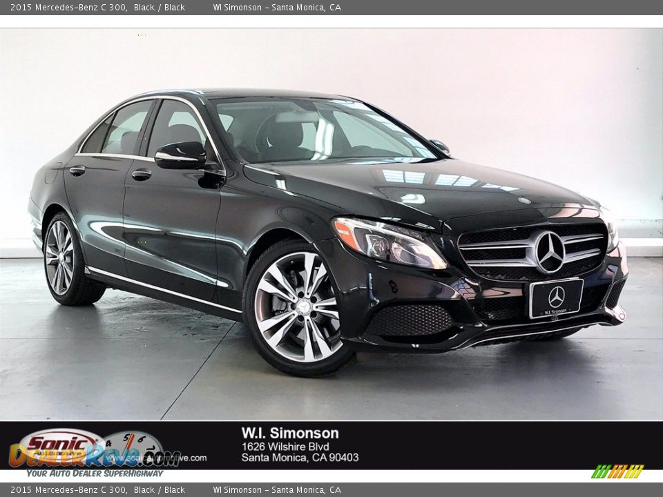 2015 Mercedes-Benz C 300 Black / Black Photo #1