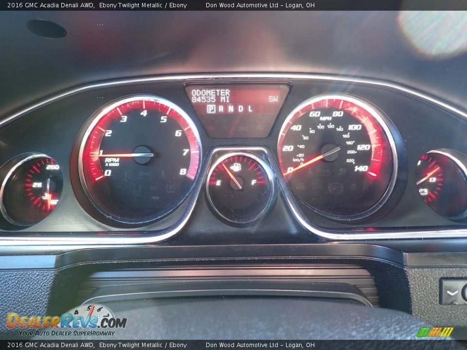 2016 GMC Acadia Denali AWD Ebony Twilight Metallic / Ebony Photo #28