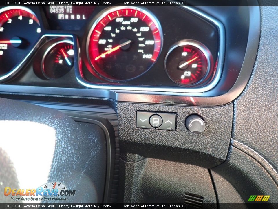 2016 GMC Acadia Denali AWD Ebony Twilight Metallic / Ebony Photo #33