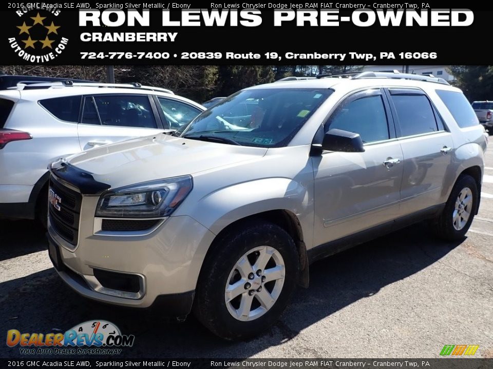 2016 GMC Acadia SLE AWD Sparkling Silver Metallic / Ebony Photo #1