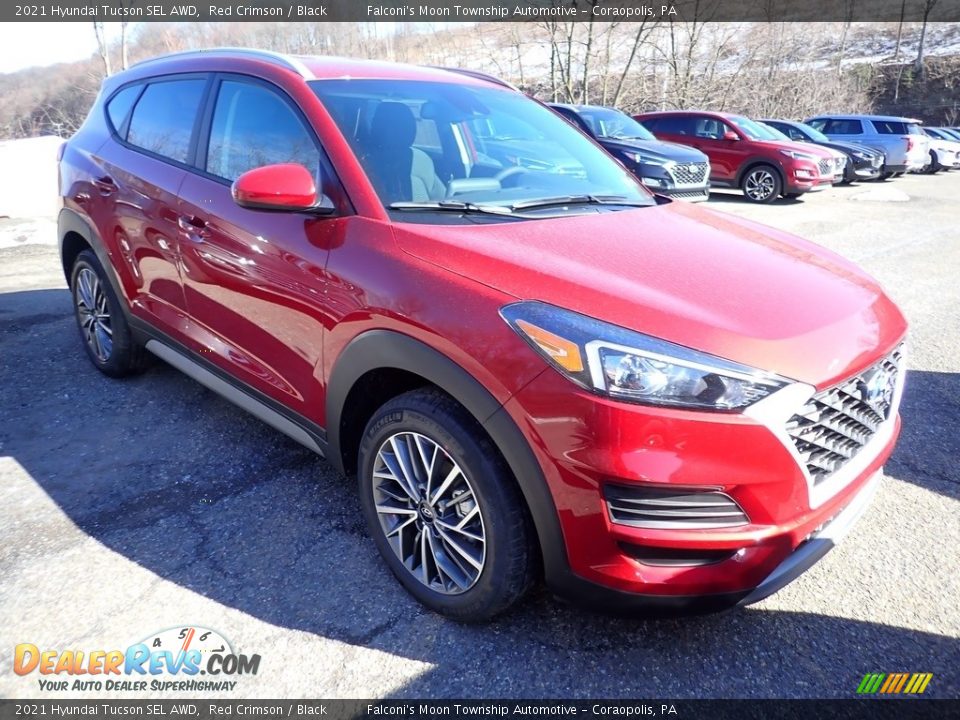 2021 Hyundai Tucson SEL AWD Red Crimson / Black Photo #3