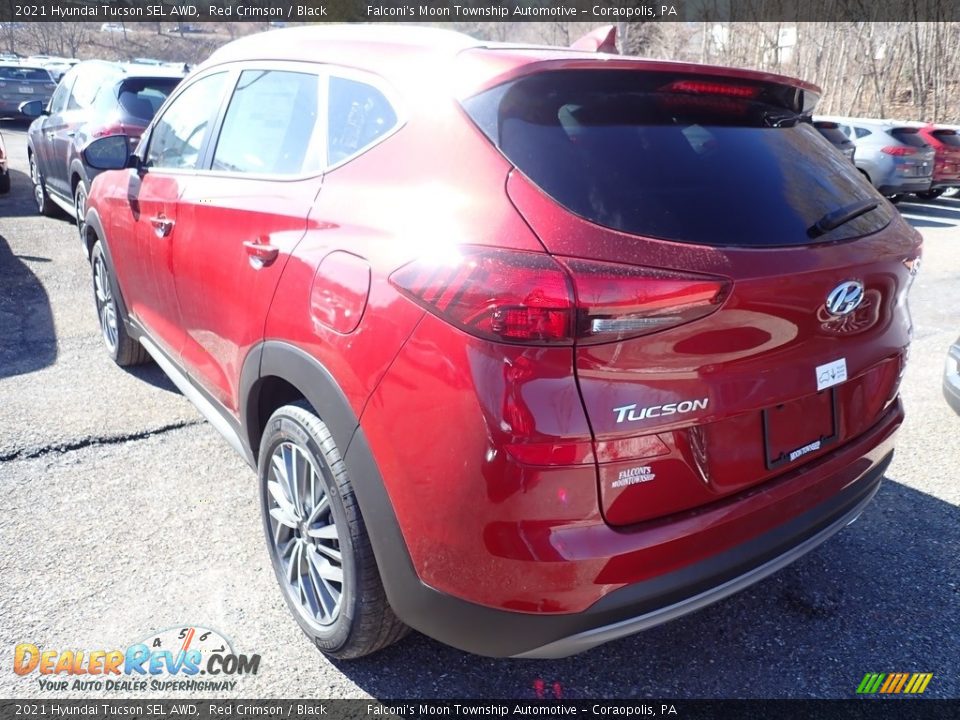 2021 Hyundai Tucson SEL AWD Red Crimson / Black Photo #5