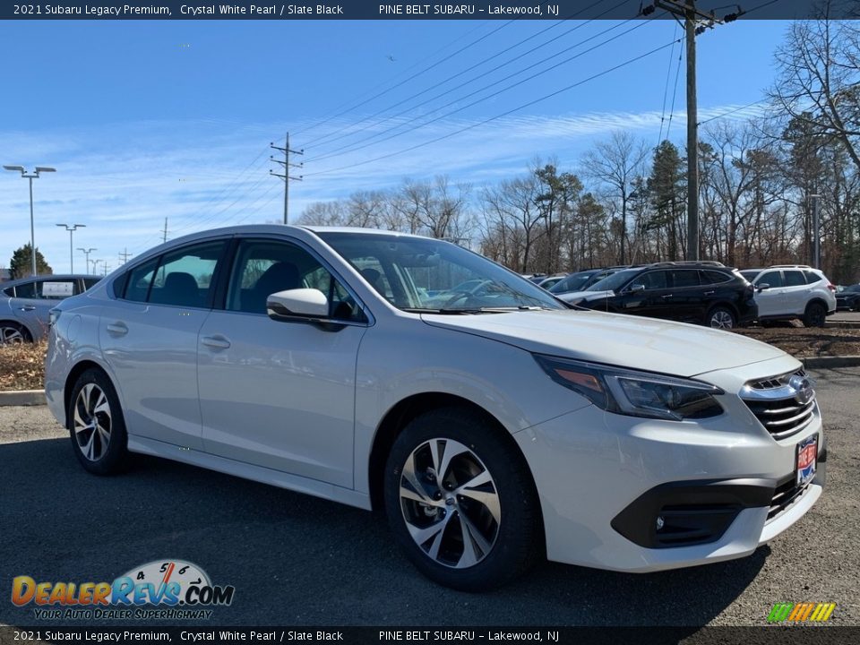 2021 Subaru Legacy Premium Crystal White Pearl / Slate Black Photo #1