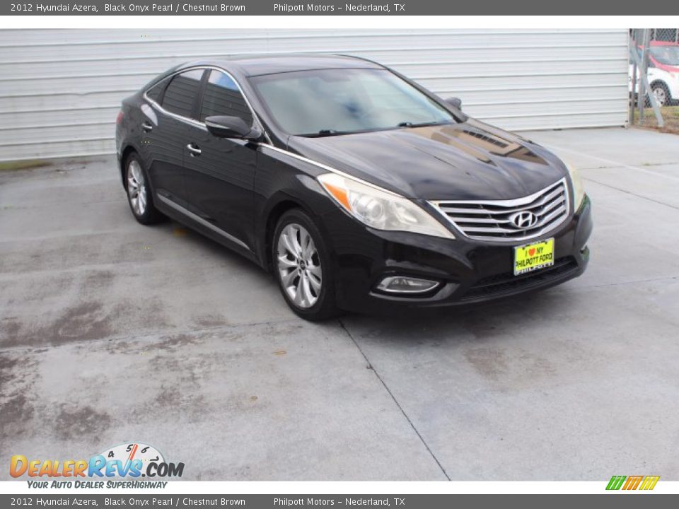 2012 Hyundai Azera Black Onyx Pearl / Chestnut Brown Photo #2