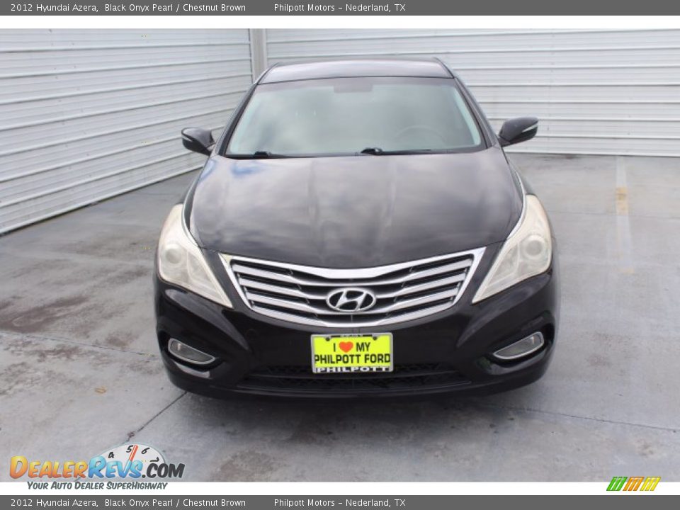 2012 Hyundai Azera Black Onyx Pearl / Chestnut Brown Photo #3