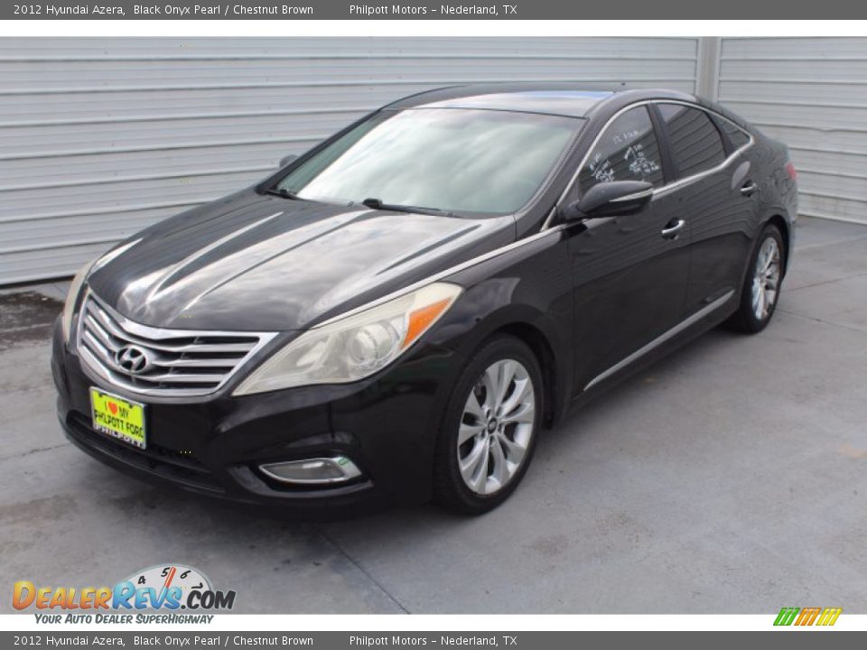 2012 Hyundai Azera Black Onyx Pearl / Chestnut Brown Photo #4